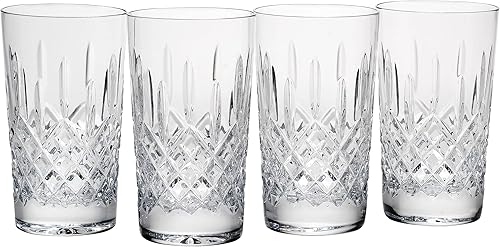 Reed & Barton Hamilton Crystal - Juego de 4 vasos altos (4.10 libras), transparente