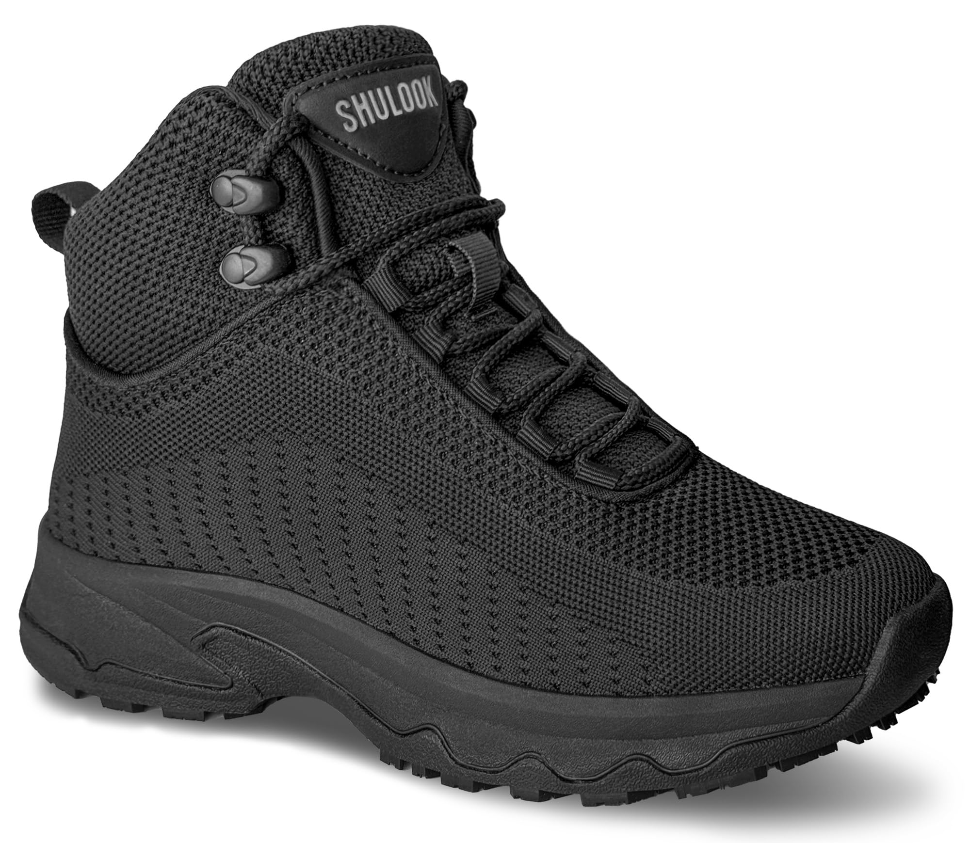 SHULOOK Non Slip Work Boots Women Comfortable Slip Resistant Shoes Black | Mesh Kitchen C…