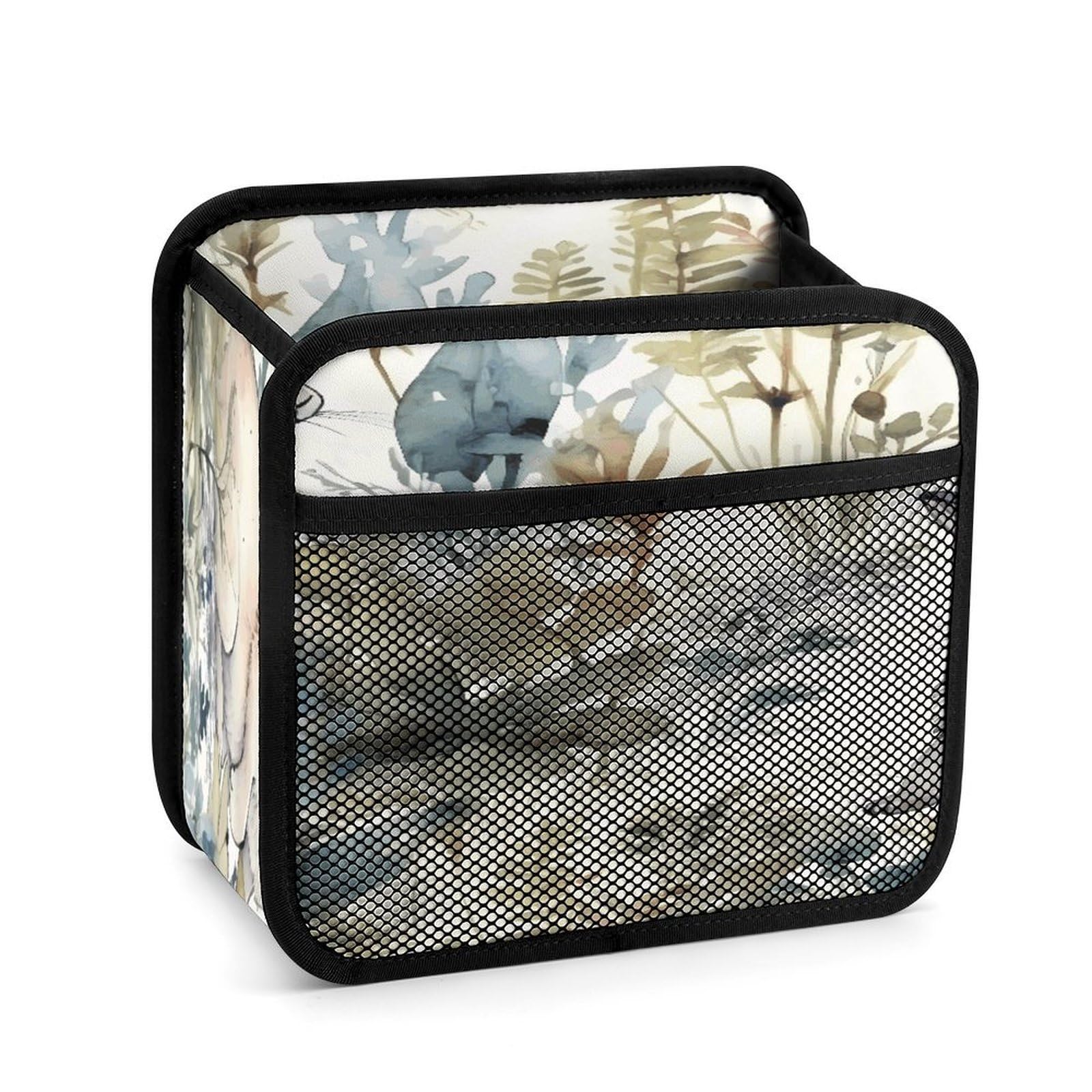 Btcowzrv Style Hand Drawn Rabbit Car Seat Back Organizer, Pu Leather Hanging Backseat Car Organizer With Elastic Mesh Pocket, Storage Bag For Most Vehicles