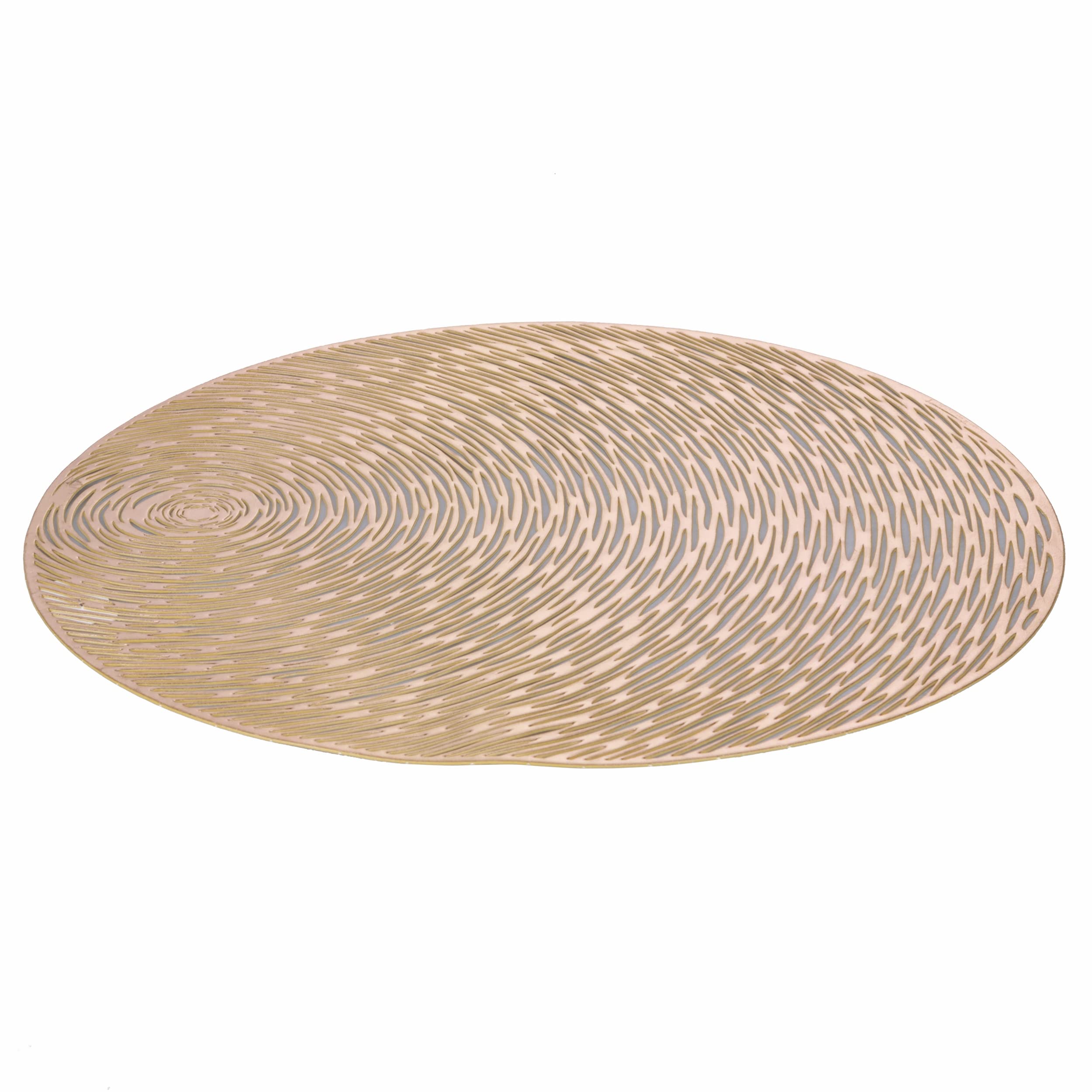 Baroni Home Set of 6 Round Placemats Made of Synthetic Straw, Colourful