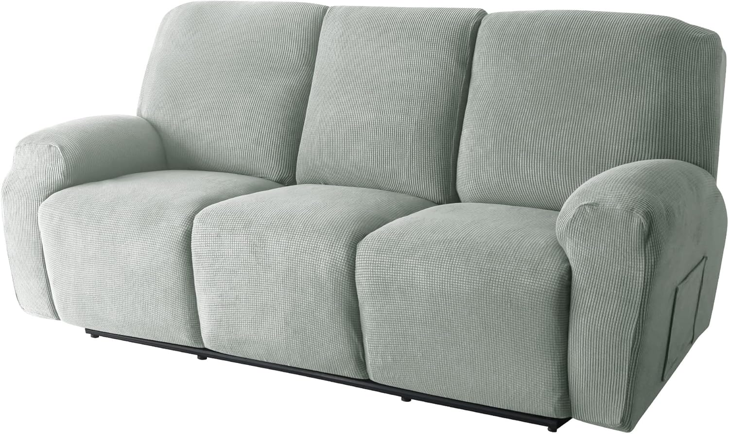 Stretch Recliner Cover Soft Furniture Protector Cover with Side Pocket Replaceable Washable for Home Office Lounge,J,3 Seater