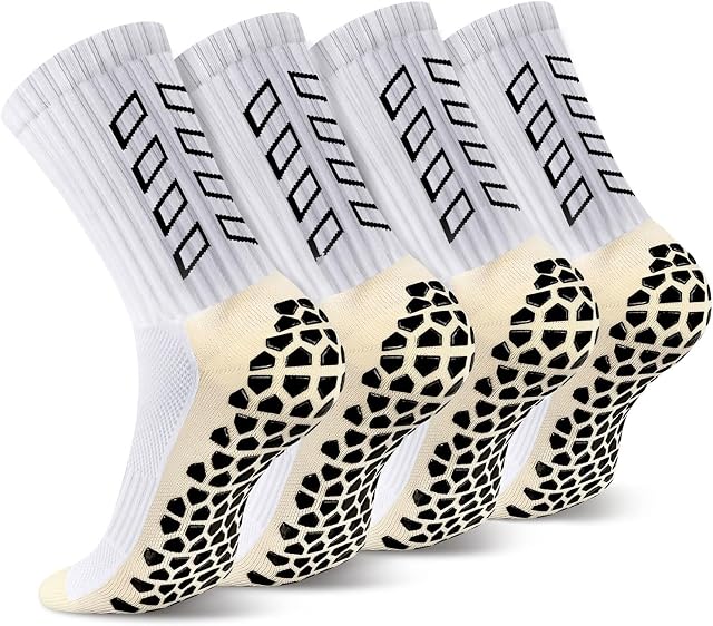 Calze Antiscivolo Calcio Uomo 37-45 Calzini Grip Socks per Football Running | Antiscivolo, Aderenza potenziata, Anti Vesciche, Morbido, Traspirante, per Uomo Donna Football Running Ciclismo Trekking