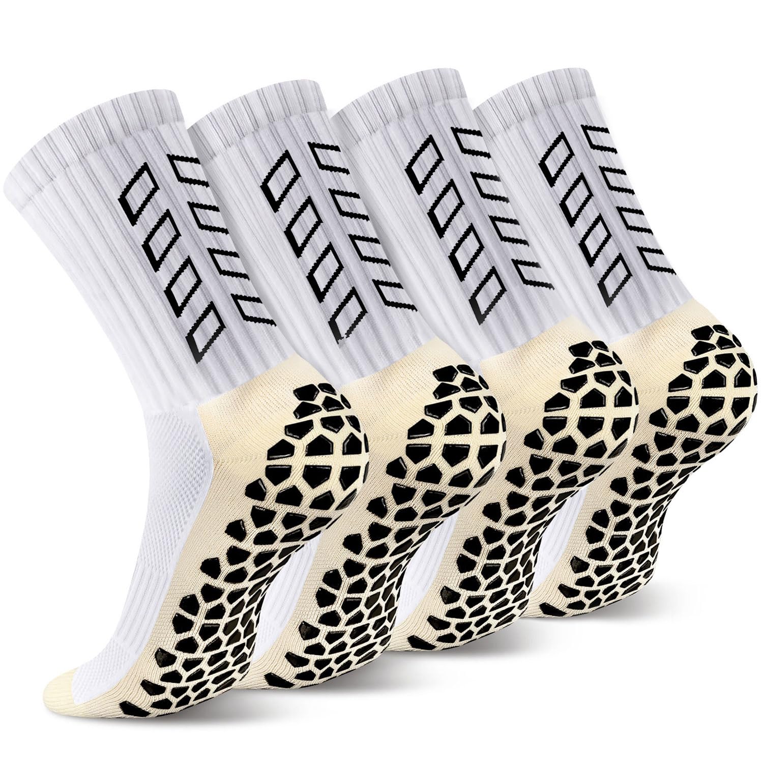 ENONEO Calze Calcio Antiscivolo Uomo 37-45 Calze Antiscivolo Calcio Anti Vesciche Addensare Cotone Calzini Sportivi Donna Traspirante Calzini Grip Calcio per Ciclismo Trekking