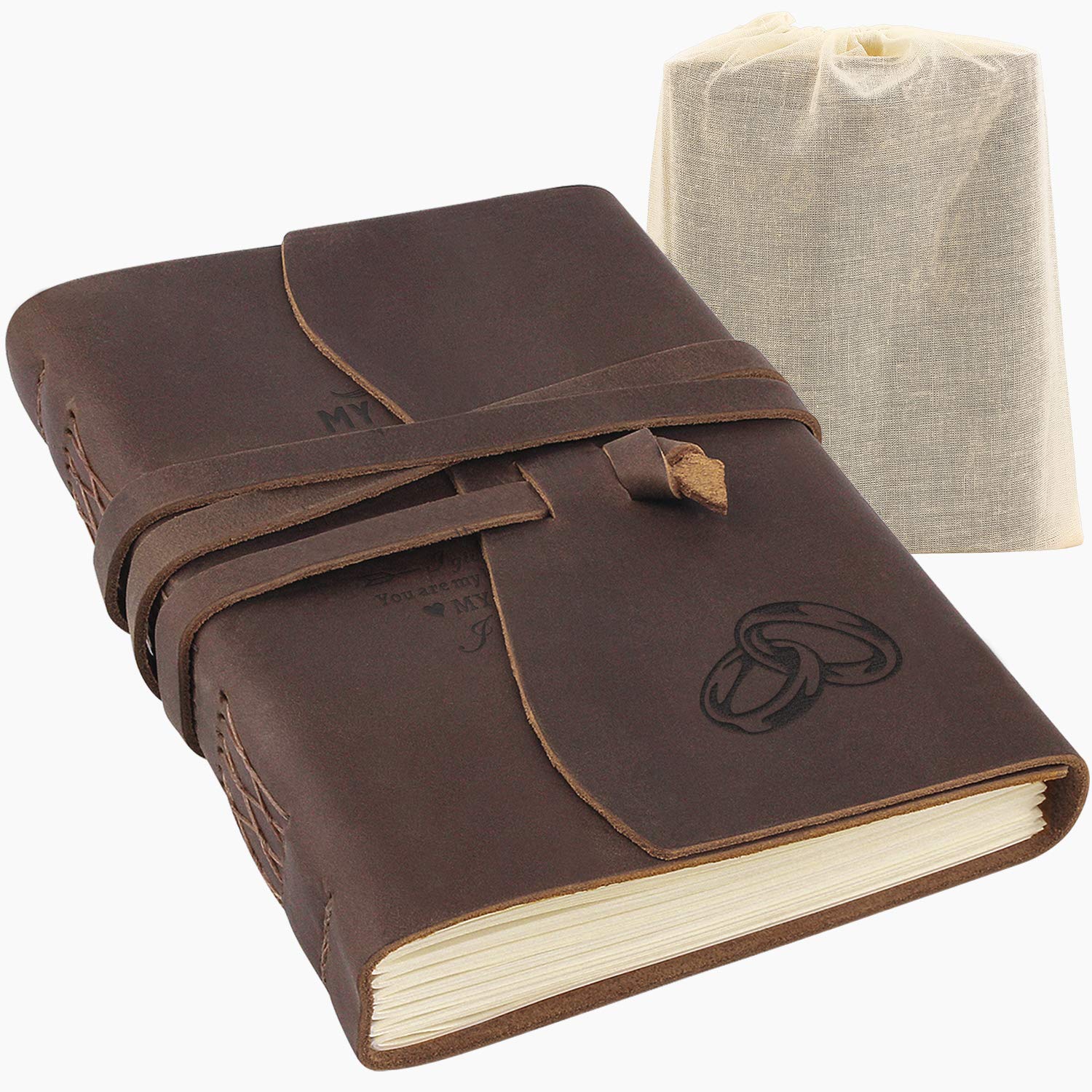 Diario in pelle personalizzato con incisione per marito, blocco note antico fatto a mano rilegato in pelle, regalo da uomo, regalo da moglie, regalo ideale per San Valentino, Natale, compleanno