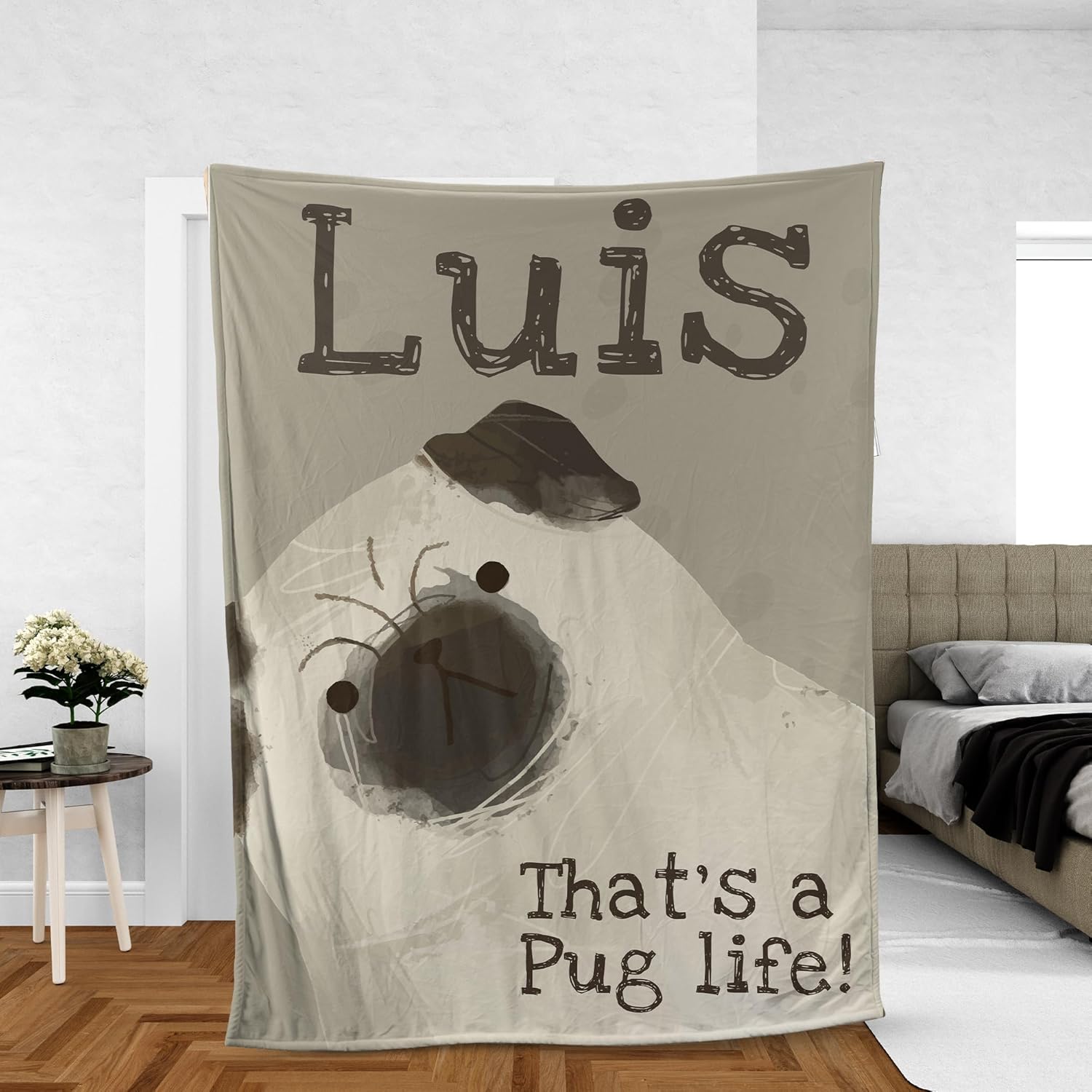 Custom Pet Blanket Pet Photo and Name, Dog Blanket, Personalized Dog Photo Blankets, Premium Fleece Dog Gift (Multi 1)