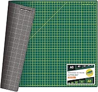 NEWBRAUG 36x48 Inch Large Double-Sided Self-Healing Cutting Mat, 5-Ply for Quilting, Sewing, Rotary Cutting & Crafts (Green/Black)
