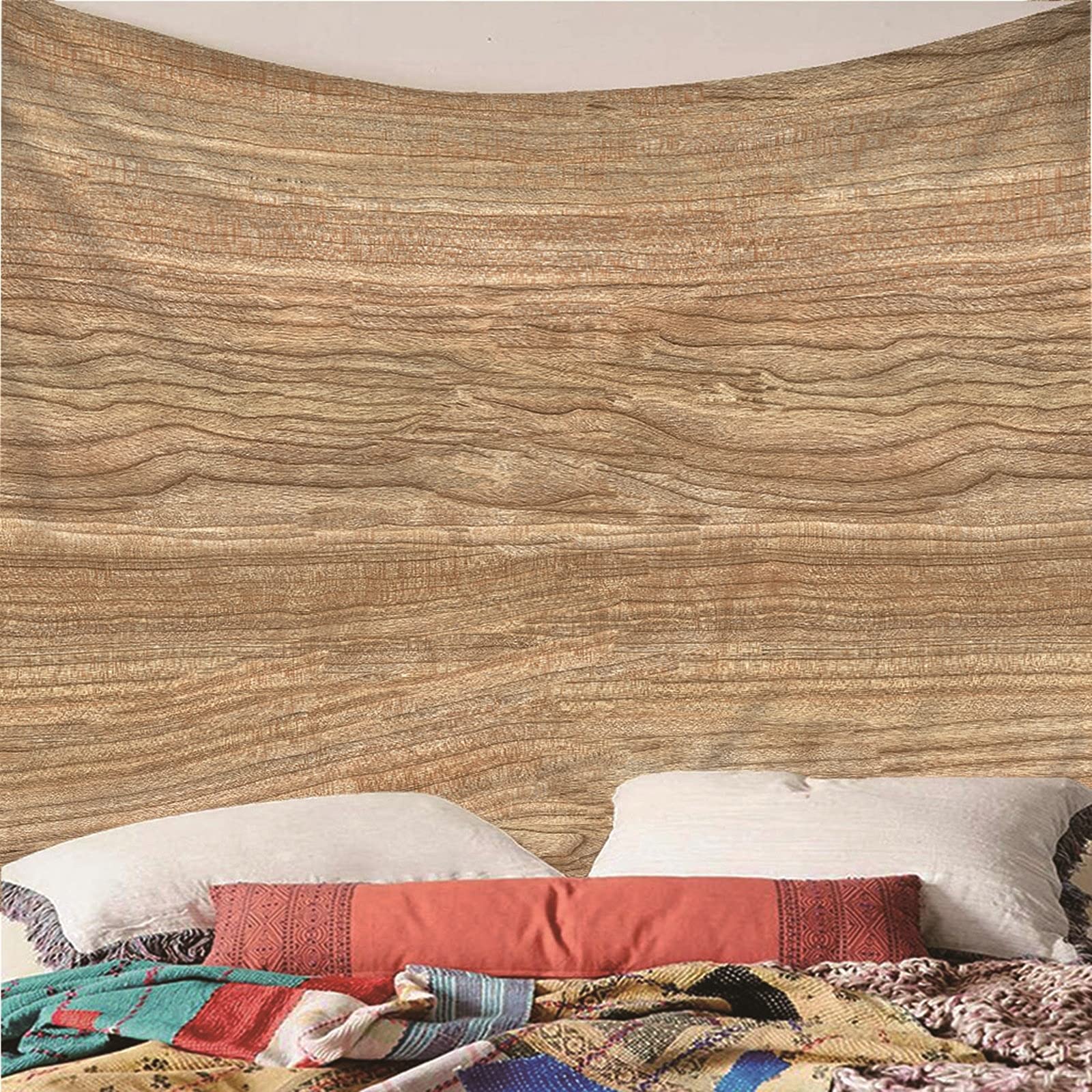 Aeici - Arazzo da parete per camera da letto, grande decorazione da parete in legno, per camera da letto, dormitorio (240 x 220 cm)