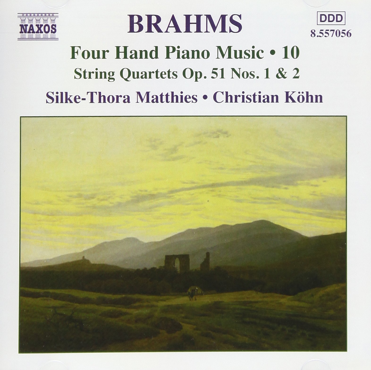 Johannes Brahms - Four Hand Piano Music Vol. 10: String Quartets Nos. 1 and 2 CD Album - Used