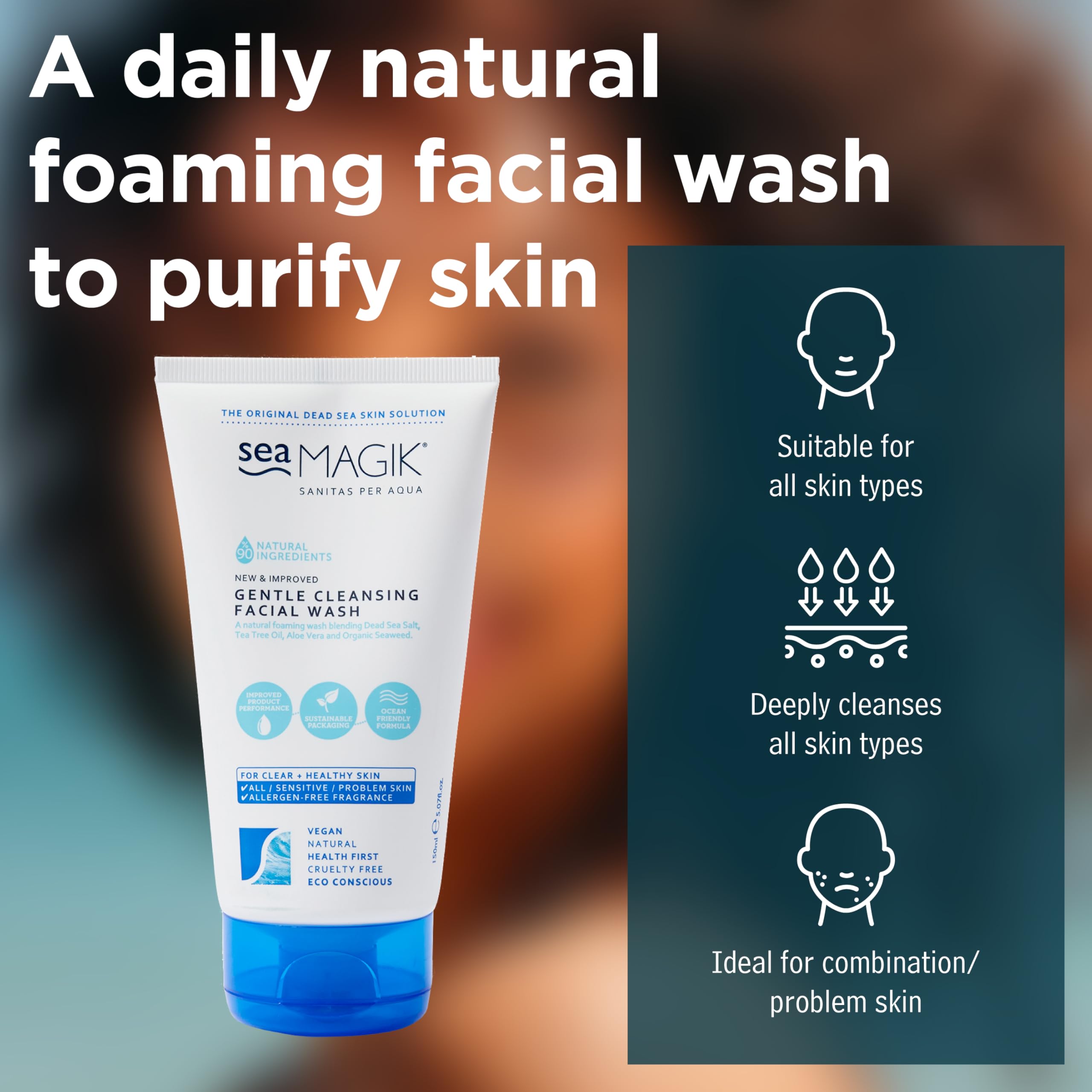 SeaMagik, Face Wash, Lotion, and Face Scrub Exfoliator, Soothes and Replenishes Acne Prone, Dry, Sensitive - Image 4