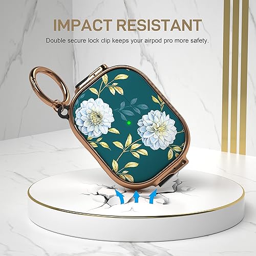 Miniatura 8 de Maxjoy Funda para AirPods Pro de 21 generación con cerradura, bonita funda protectora para AirPods Pro 2, funda protectora dura para AirPod Pro para