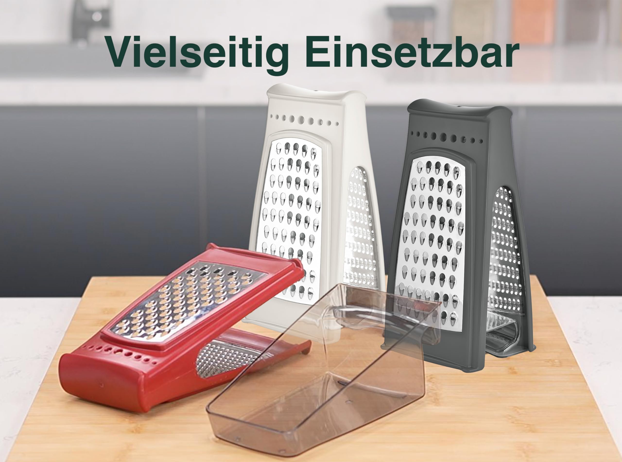Westmark groenterasp inox/kunststof met opvangbakje | De