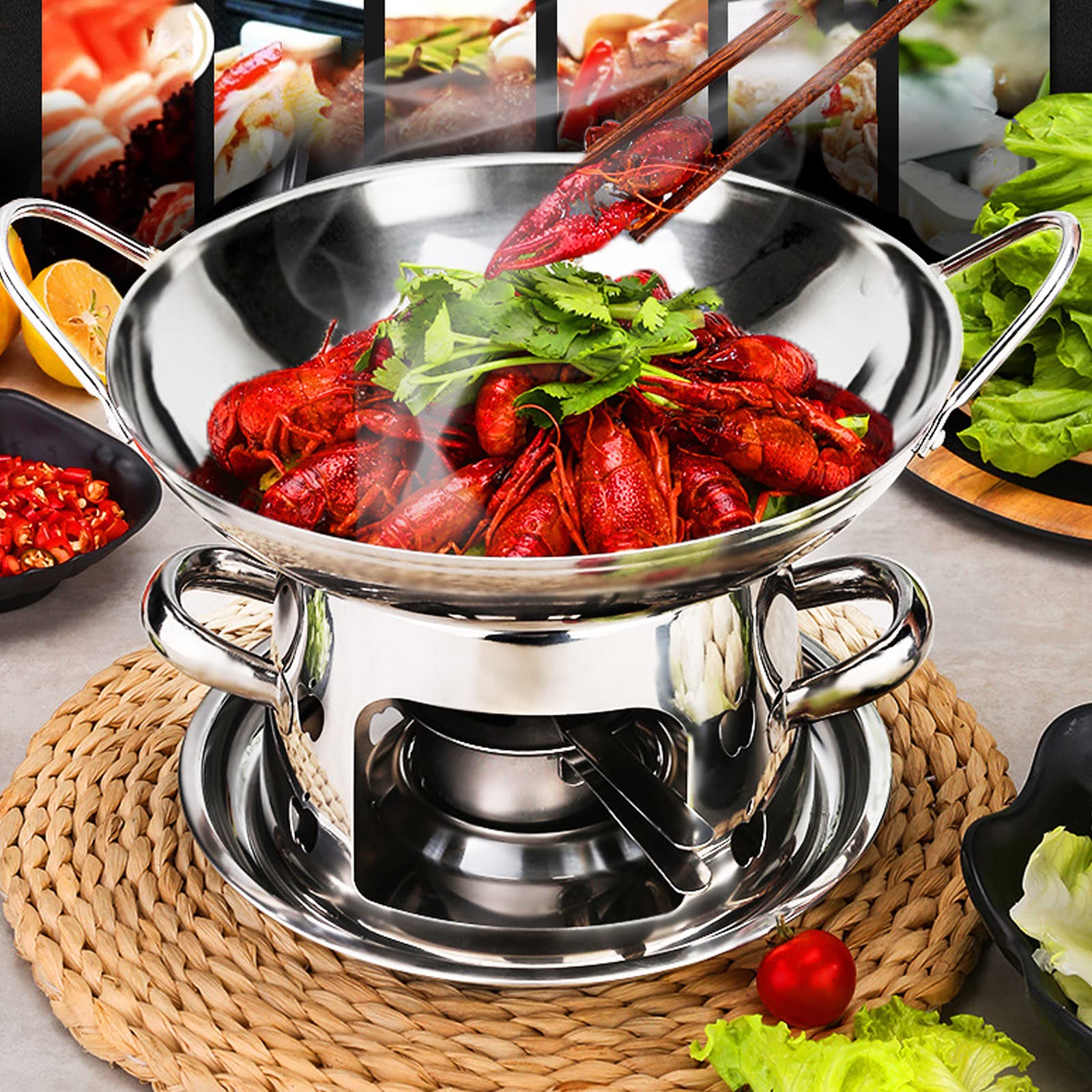 Campingkocher für Innenraum Mit Topf Camping Spirituskocher, Mini Tragbarer Camping Alkoholkocher, Kochtopf-Set Spiritusbrenner, Spiritus kocher für Hot Pot Grillen Picknick