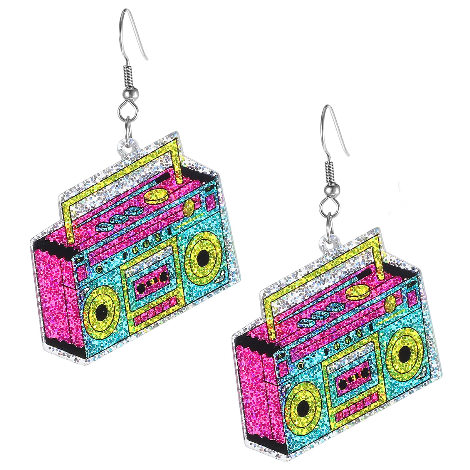 Neon oorbellen voor je 80's feest Neon oorbellen voor je 80's feest