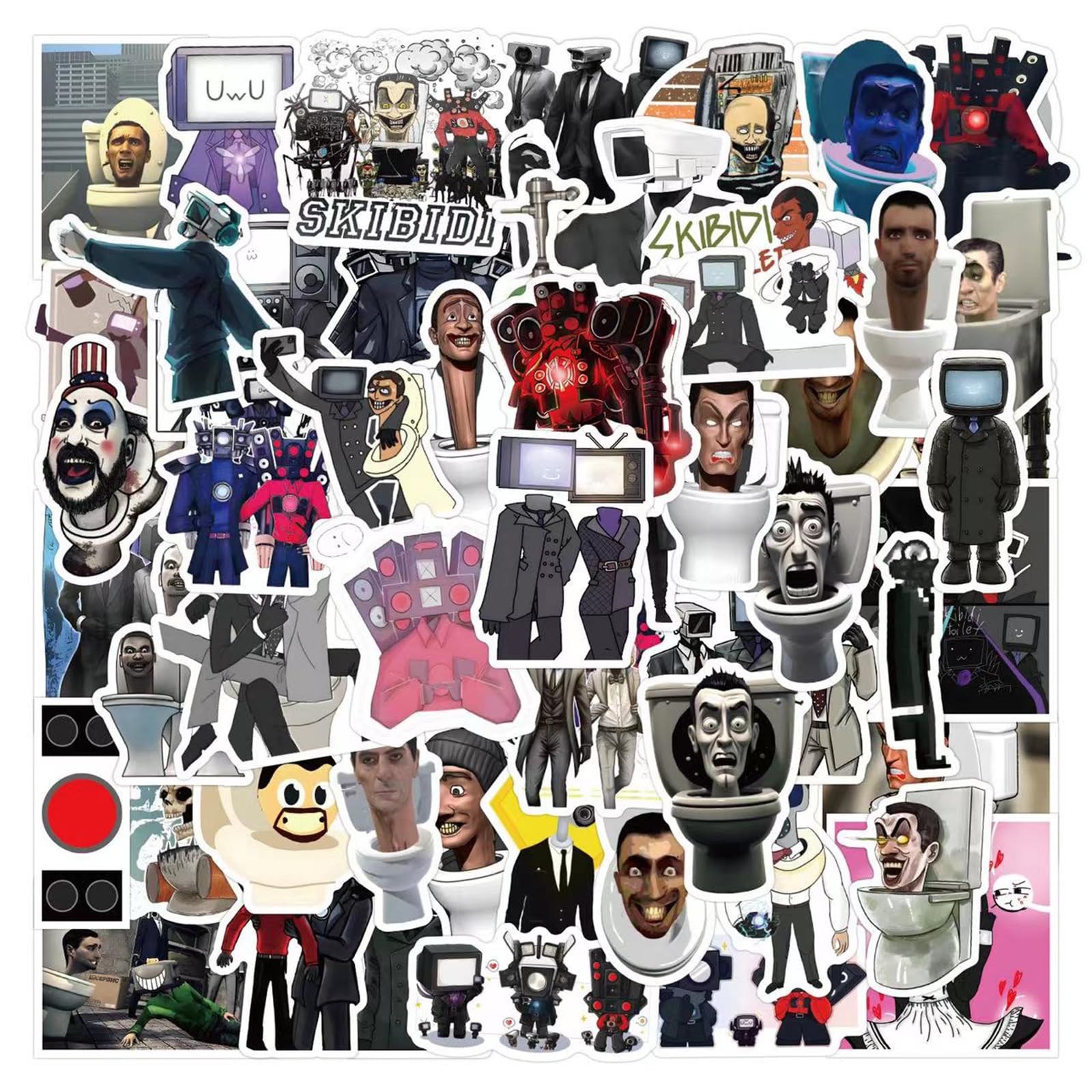 100pcs Hot Game Cartoon Stickers Toilet Sticker,Funny Game Sticker Kids Teens Adults Waterproof Vinyl Kawaii Stickers for Water Bottle Laptop Luggage