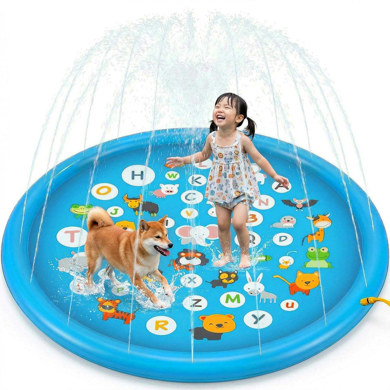 噴水マット 噴水プール Ninonly 直径170CM 子供用 ペット用 3段階…