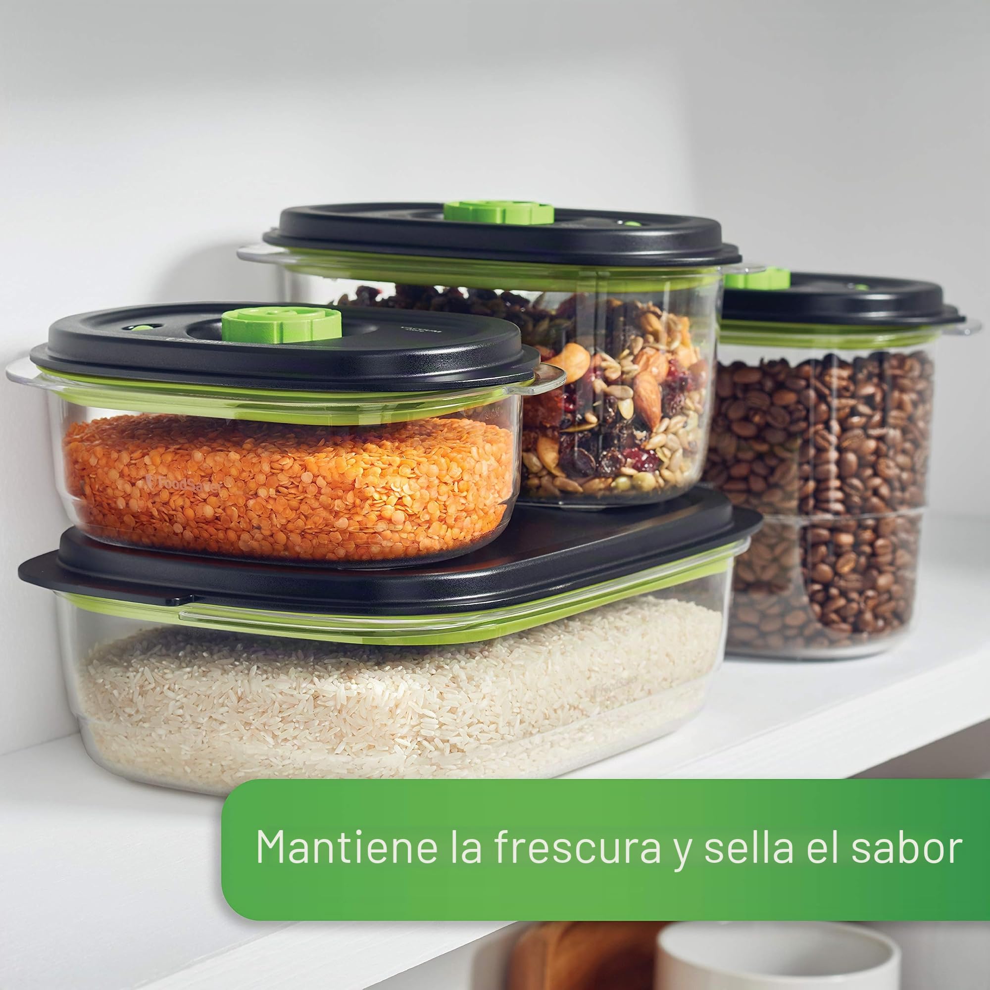 FoodSaver 2129973 Conservar y marinar 10 tazas de sellado al vacío – Contenedor para marinar rápido o congelador y almacenamiento de despensa, transparente