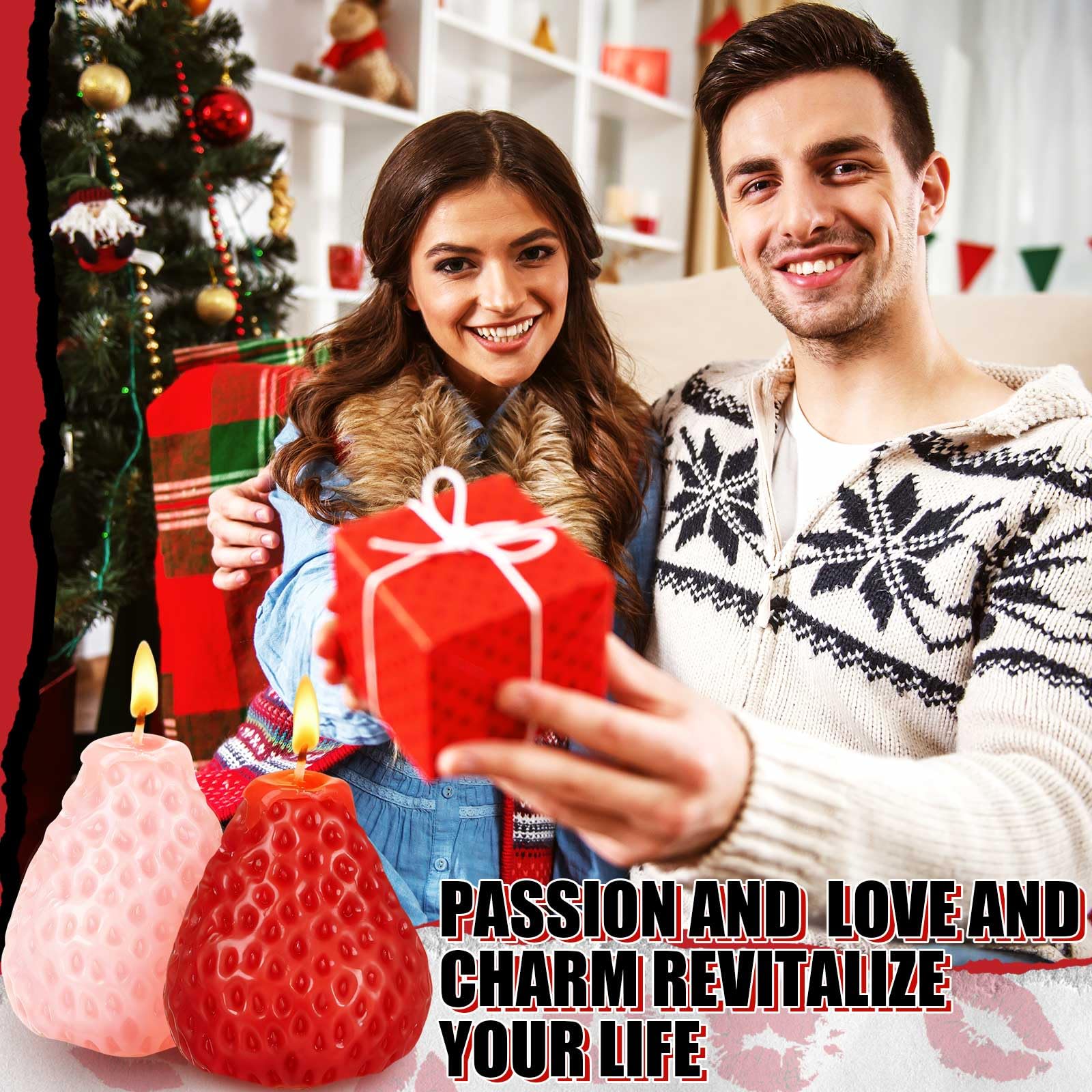 Tisancy 6 Pcs Low Temperature Candles, Romantic Valentine's Day Gifts Candles, Body Safe Wax Low Heat Dripping Play Smokeless Unscented Tea Lights for Valentine's Day Anniversaries Decor(Red, Heart)