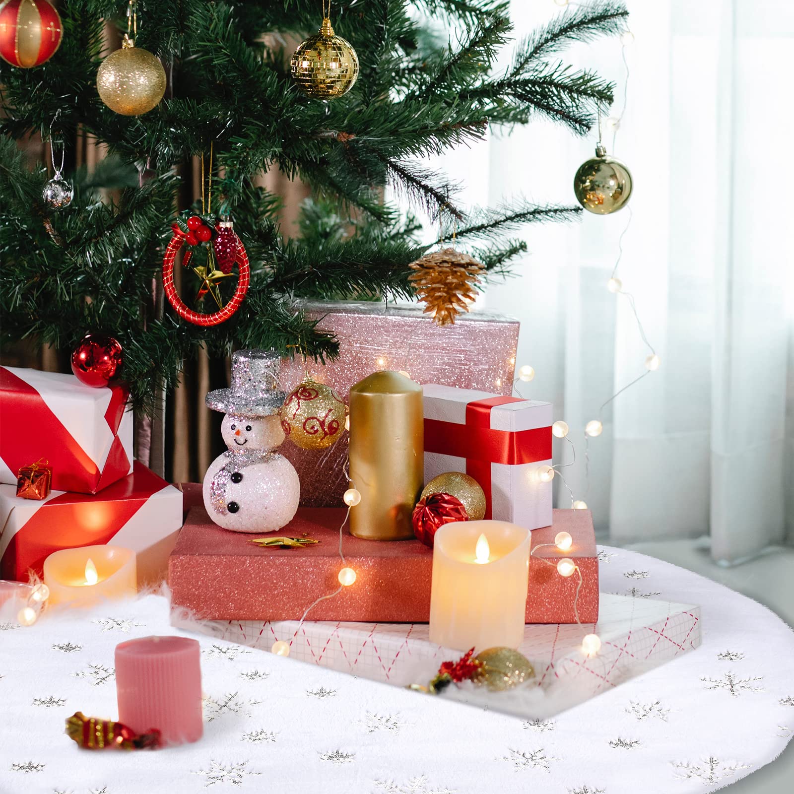 Albero di Natale artificiale con 150 LED Bianco 63 x 63 x 150 cm