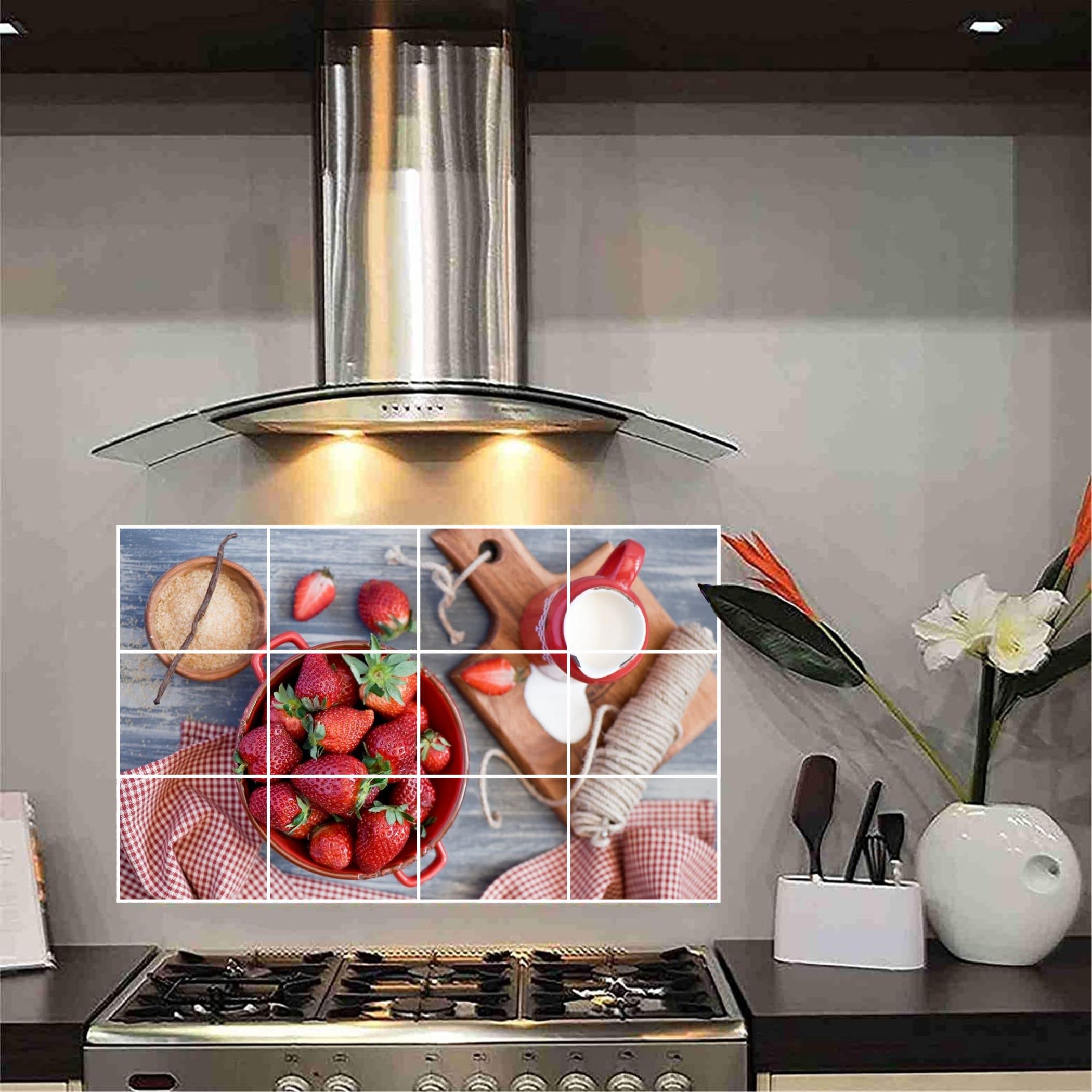 Wall Attraction Fruits Tiles Oil/Waterproof Self Adhesive Colourful Fresh Fruit PVC Kitchen Sticker/Wallpaper/Poster Size - 72X45 CM Collection no. 76 (B09QMHCP27) Amazon Price History, Amazon Price Tracker