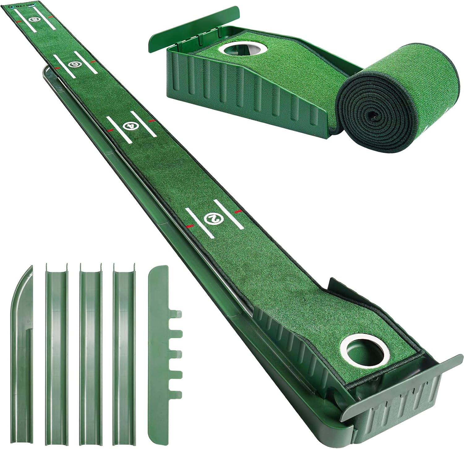 Putting Matt for Indoors and Office, 8ft Putting Green with Alignment