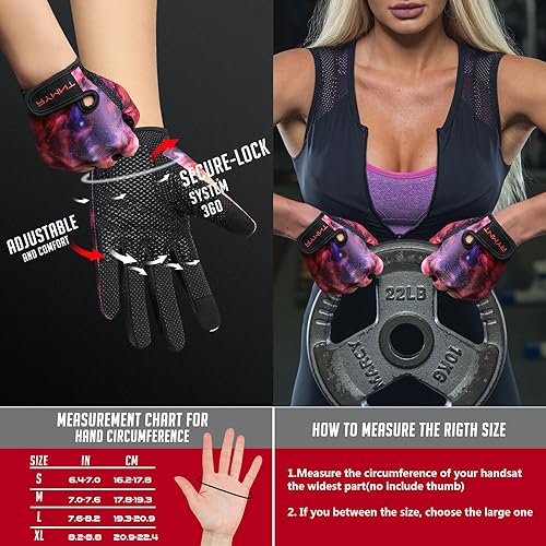 Miniatura 4 de ZEROFIRE Guantes de entrenamiento para mujeres y hombres, guantes de levantamiento de pesas con protección completa de la palma y agarre extra para
