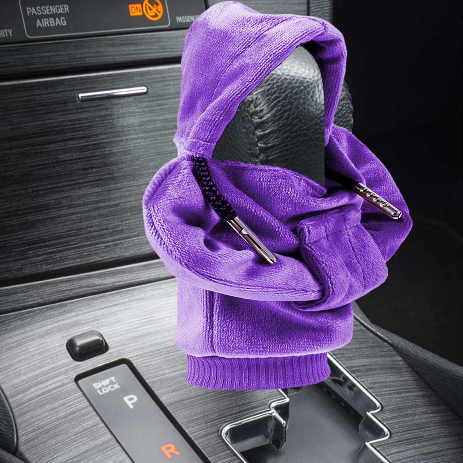 Gear Shift Cover, Universal Shift Knob Cover, Funny Sweater Hoodie for  Gearshift, Inch Car Shifter Stick Protector Decoration (Purple Grey  Yellow)