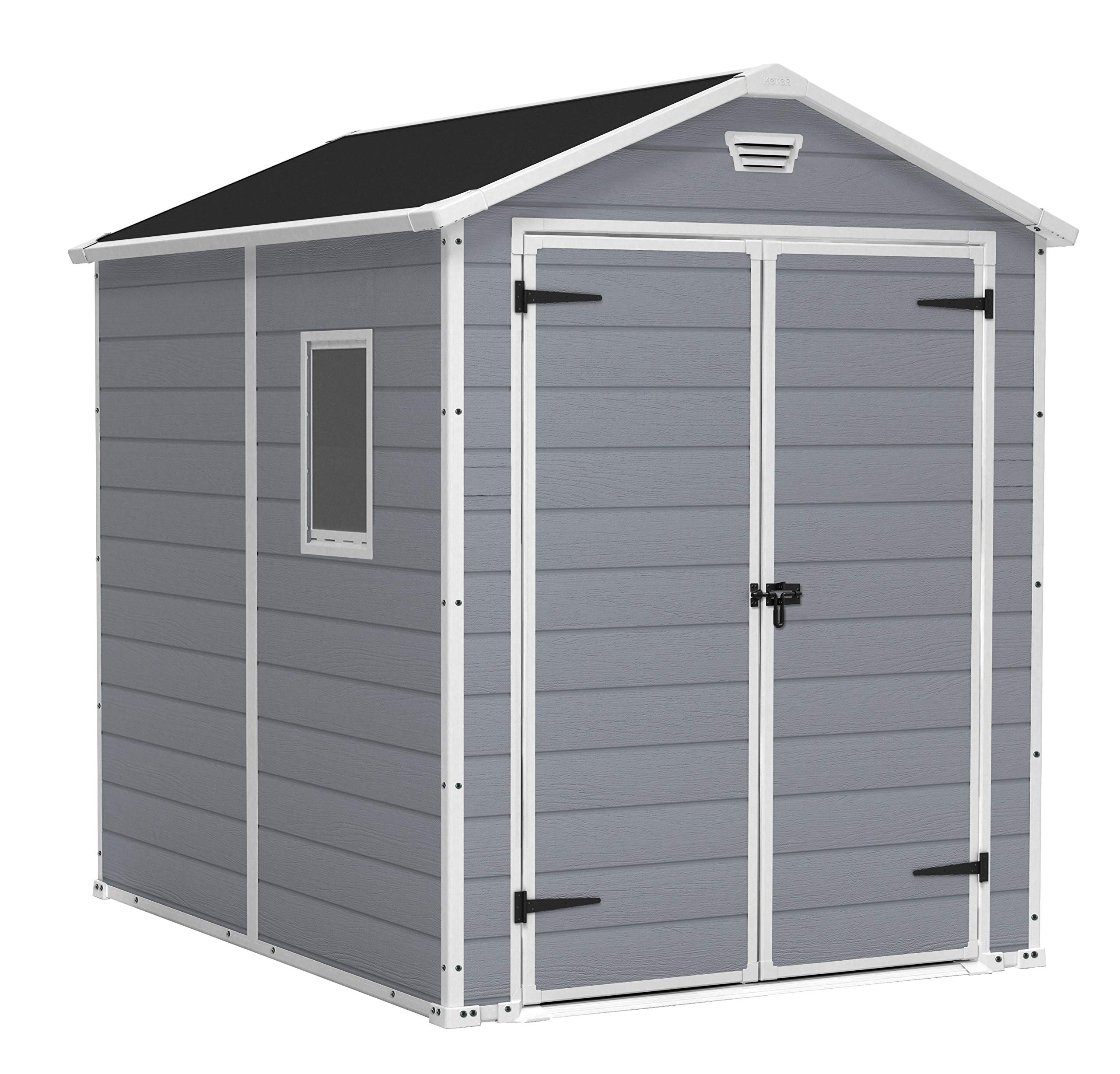 Buy Keter Manor Outdoor Plastic Garden Storage Shed, Grey, 6 x 8 ft Online at desertcartUAE