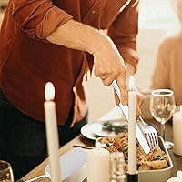 Vista 7 de Juego de Utensilios para Servir de 11 Piezas de Acero Inoxidable Cubiertos Modernos para Servidor Todo Metal Herramientas de Cocina Cuchara Sólida