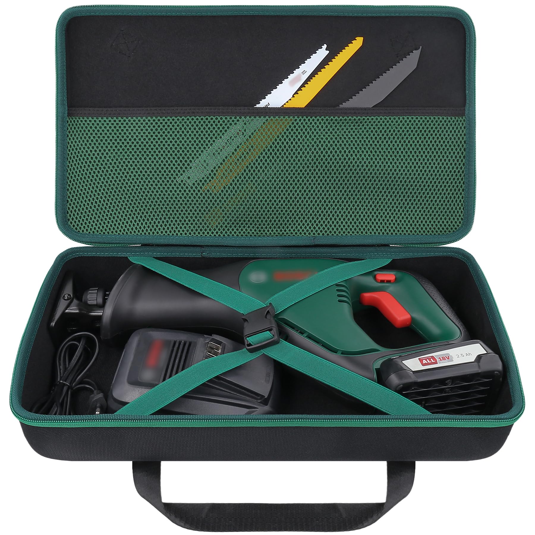 co2CREA Hart Tragbare Schutzhülle Etui Tasche für Bosch Akku Säbelsäge AdvancedRecip 18,Nur Tasche