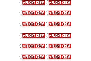 Flight Crew Keychain with Embroidered Luggage Tags