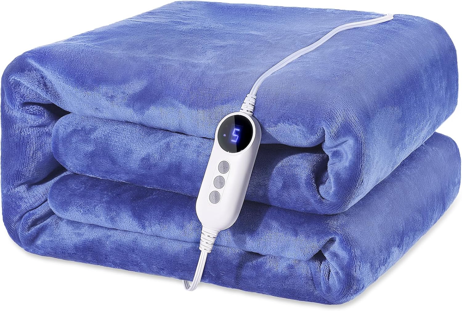 Heated Blanket 72"x84" Full Size, Dual-Sided with Soft Flannel & Sherpa Fabric, Electric Blanket with 9 Heating Levels & 2-10 Hours Auto Off, Machine Washable, Purple - Image 8