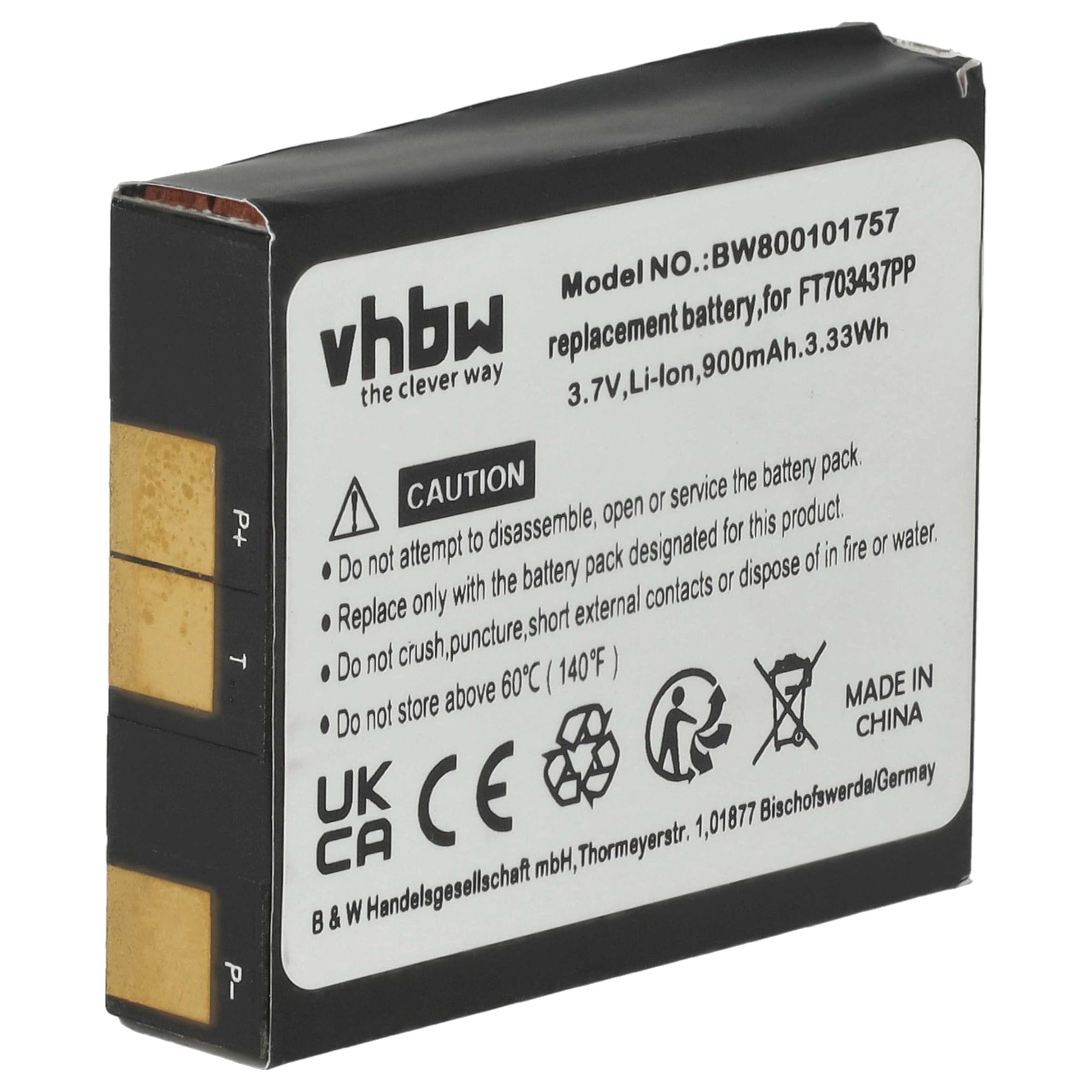 CS-RMZ03RC Batteria 900mAh Compatibile Con Razer Mamba RC03 - Sostituisce FT703437PP, RZ03-00120100-0000