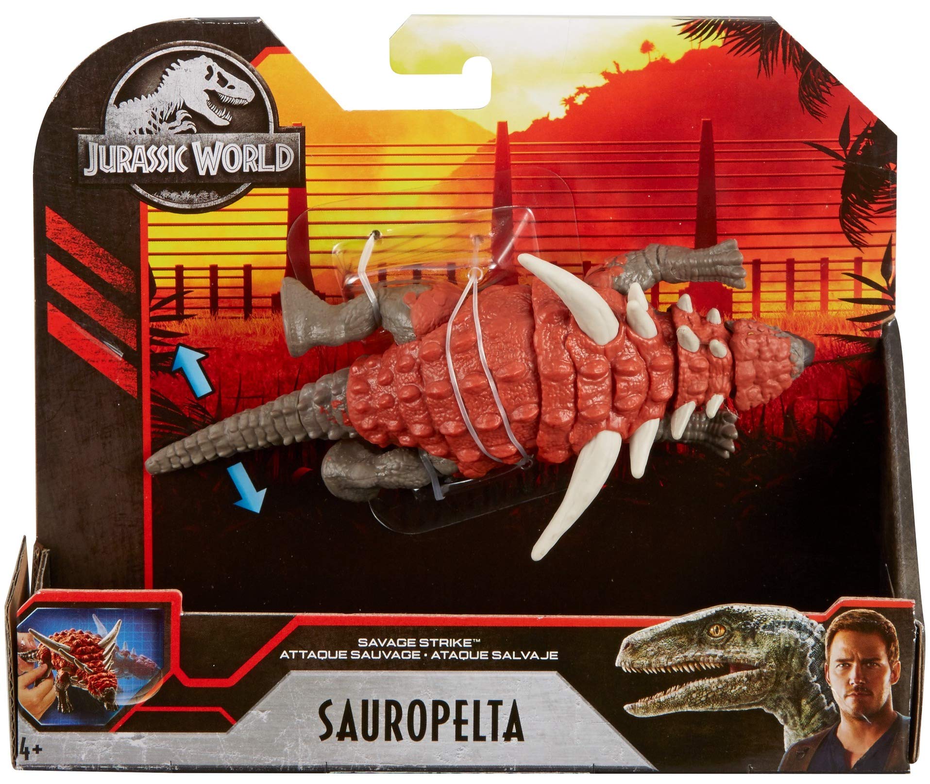 Amazon.com: Jurassic World Toys Savage Strike Sauropelta Figure