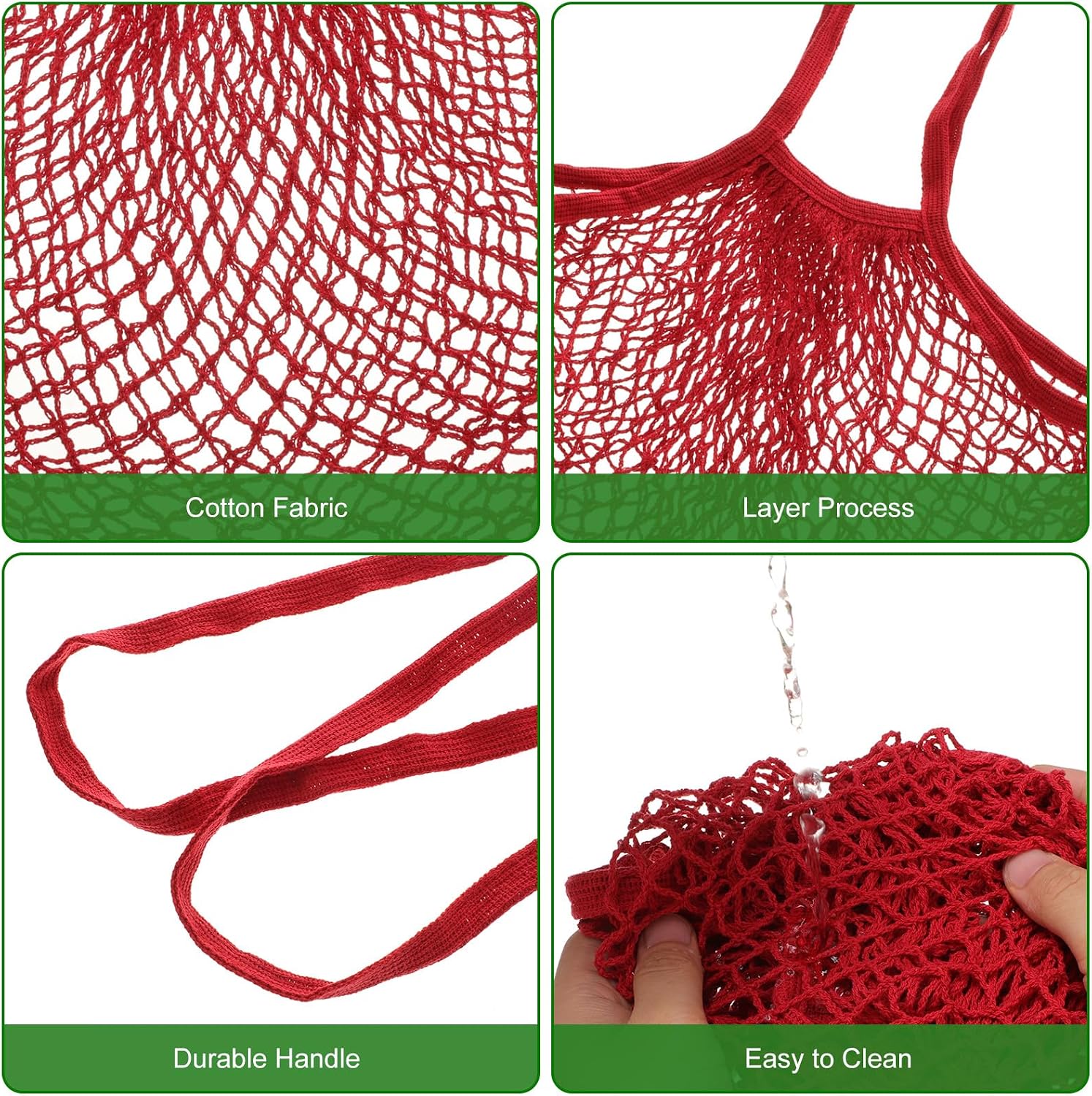 uxcell Reusable Mesh Produce Storage Bag Washable image 3