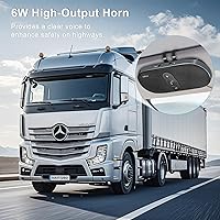 Vista 7 de Altavoz de teléfono manos libres para automóvil: kit de altavoz Bluetooth en el automóvil para llamadas manos libres - Altavoces duales de 3 W