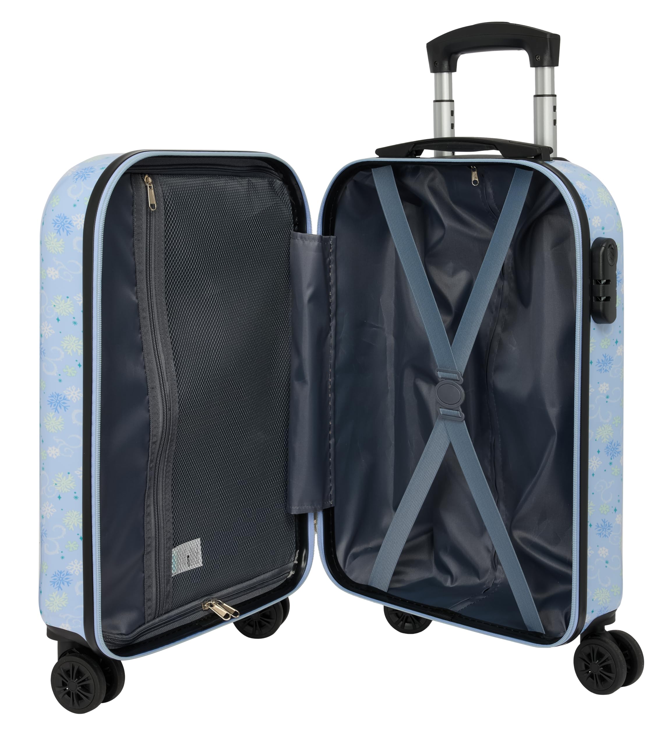 FROZEN - Trolley da cabina 20 pollici, valigia con ruote, lucchetto di sicurezza, valigia leggera, 34,5 x 20 x 55 cm
