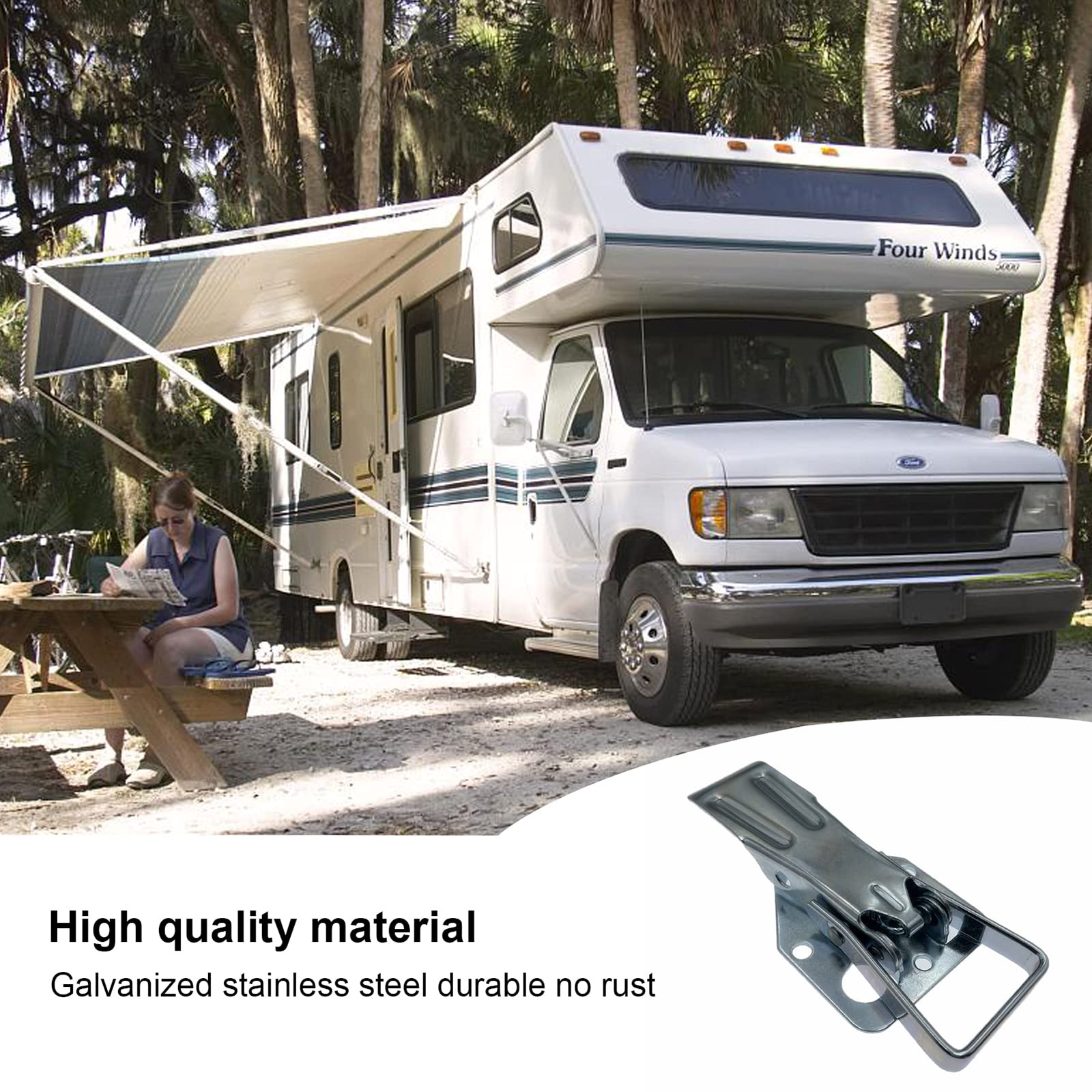 CHENZILIN Heavy-Duty Large Toggle Clamp,elf-Lock U-Bolt Adjustable for Trailer,Industrial EquiIpment 7.2inch