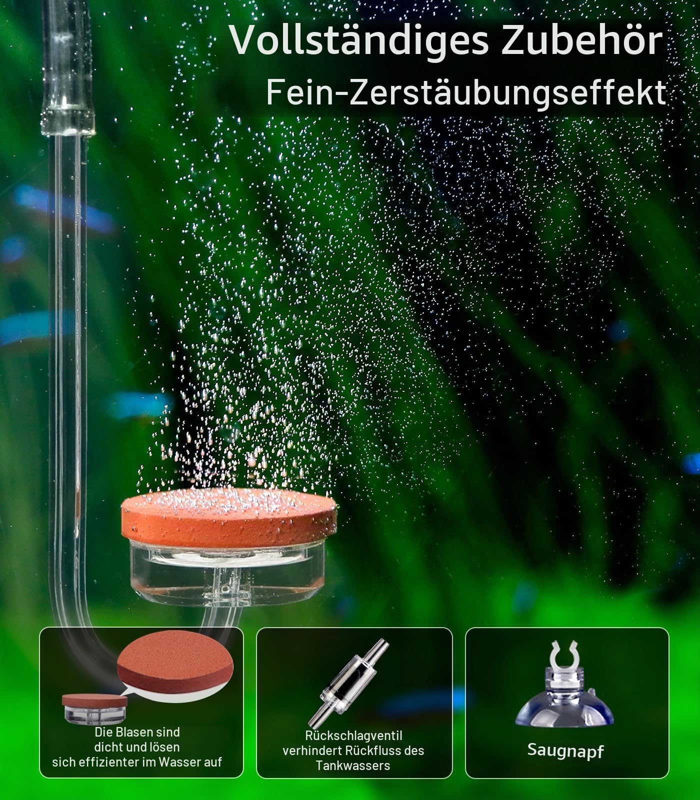 Aquarium CO2 System Generator, Edelstahl Kohlendioxid Reaktor Kit mit Regler Magnetventil für Aquarienpflanzen (G600S), CO2 Aquarium Kit