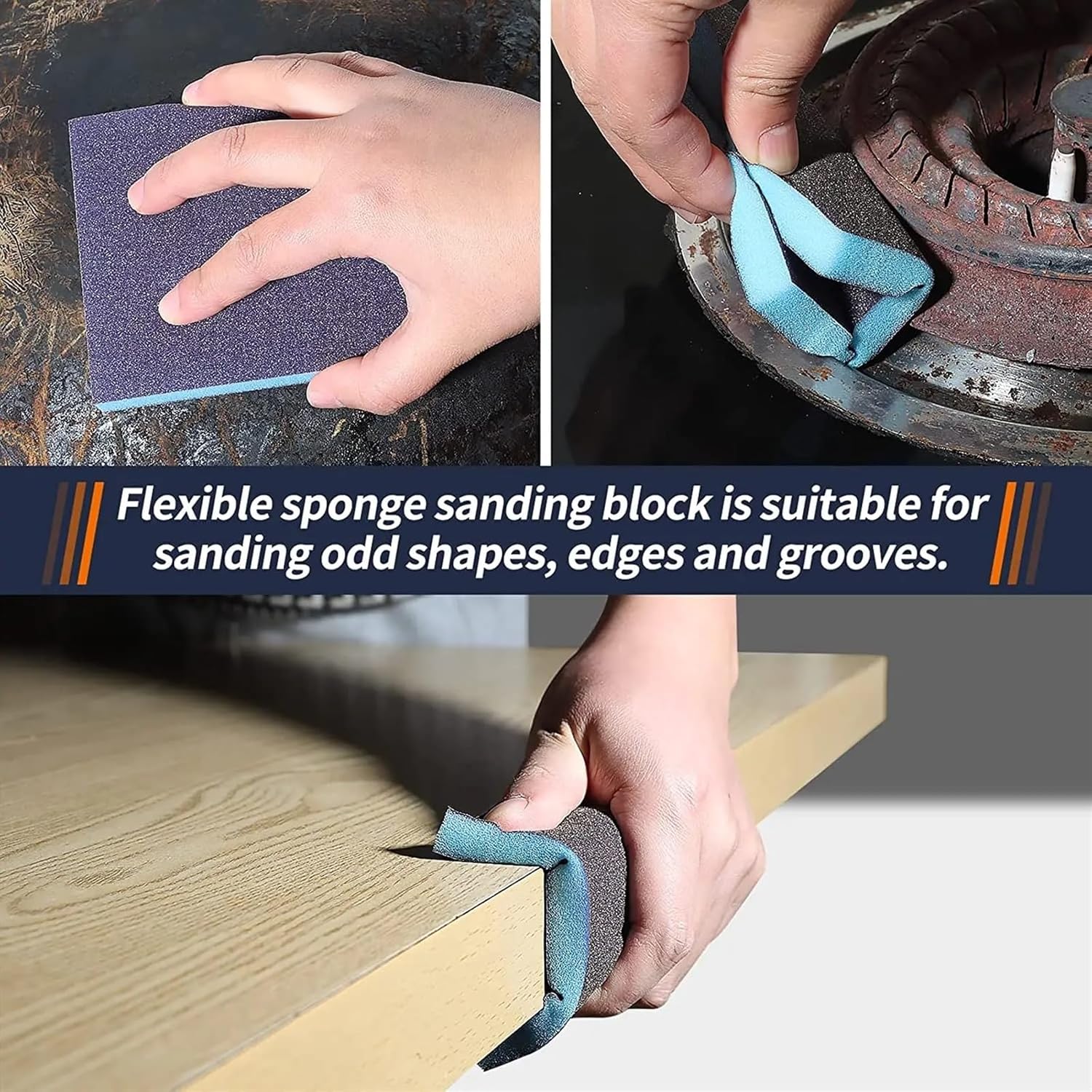 120Pcs/Set 3inch Sanding Discs Hook and Loop 80-3000 Grit with 2,3inch Backer Pads Sponge Sandpaper