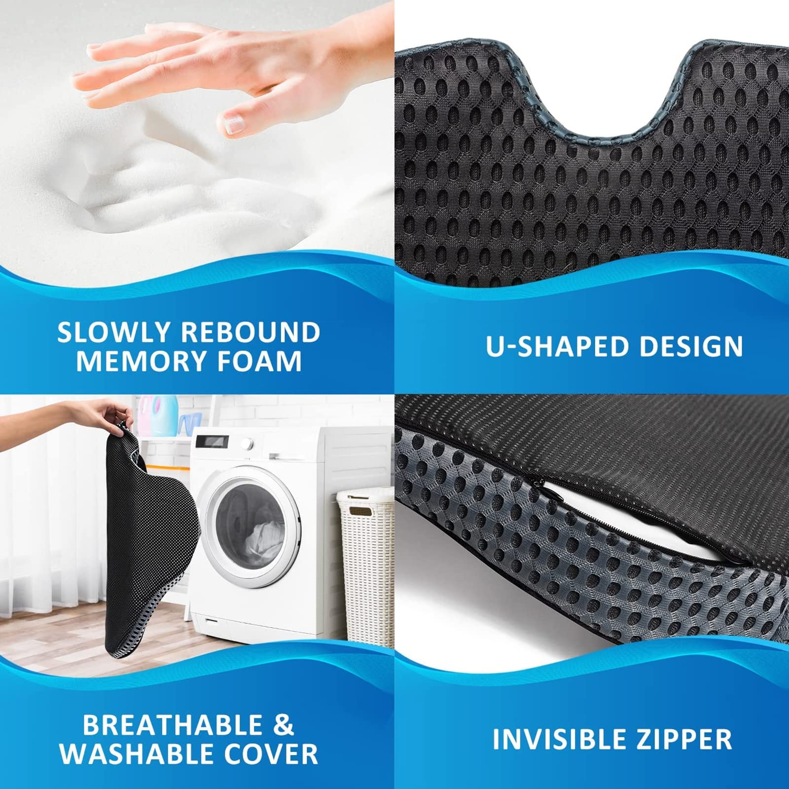 Siège Voiture En Mousse À Mémoire Forme,Tapis Rehaussement La Hauteur Siège Voiture En Mousse À Mémoire Forme,Tapis Rehaussement La Hauteur