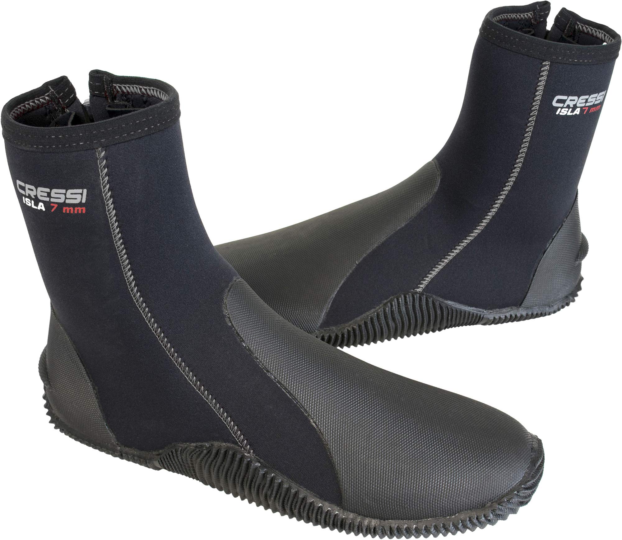 Adult Zip Neoprene Boots for Scuba Diving, Snorkeling, Surfing, Canyoning, 7 mm Neoprene - Isla: Designed in Italy by Cressi, Quality Since 1946
