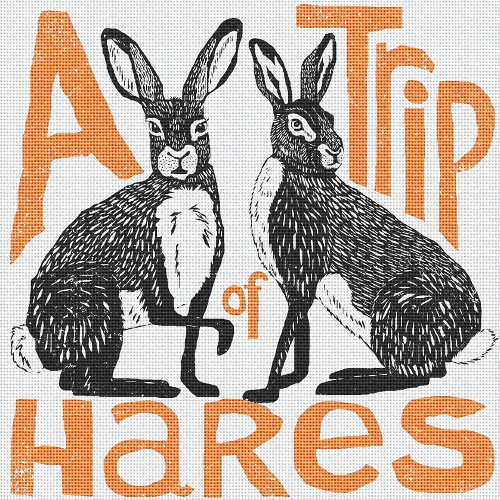 Art Needlepoint Trip of Hares Needlepoint Kit by Perkins & Morley