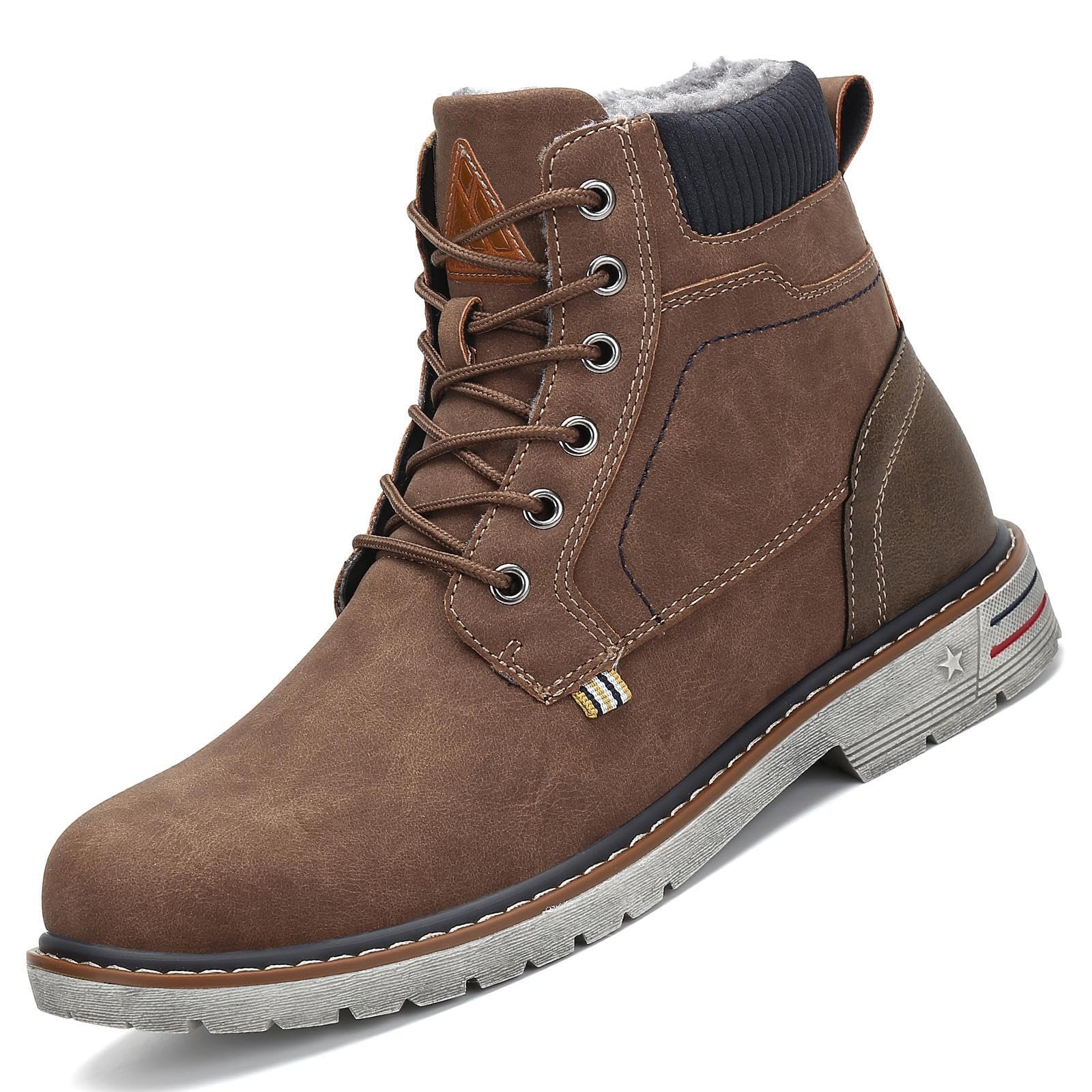 Mishansha Scarpe Uomo Donna Invernali Impermeabili Antiscivolo Stivaletti Invernali con Pelo, Gr.36-48