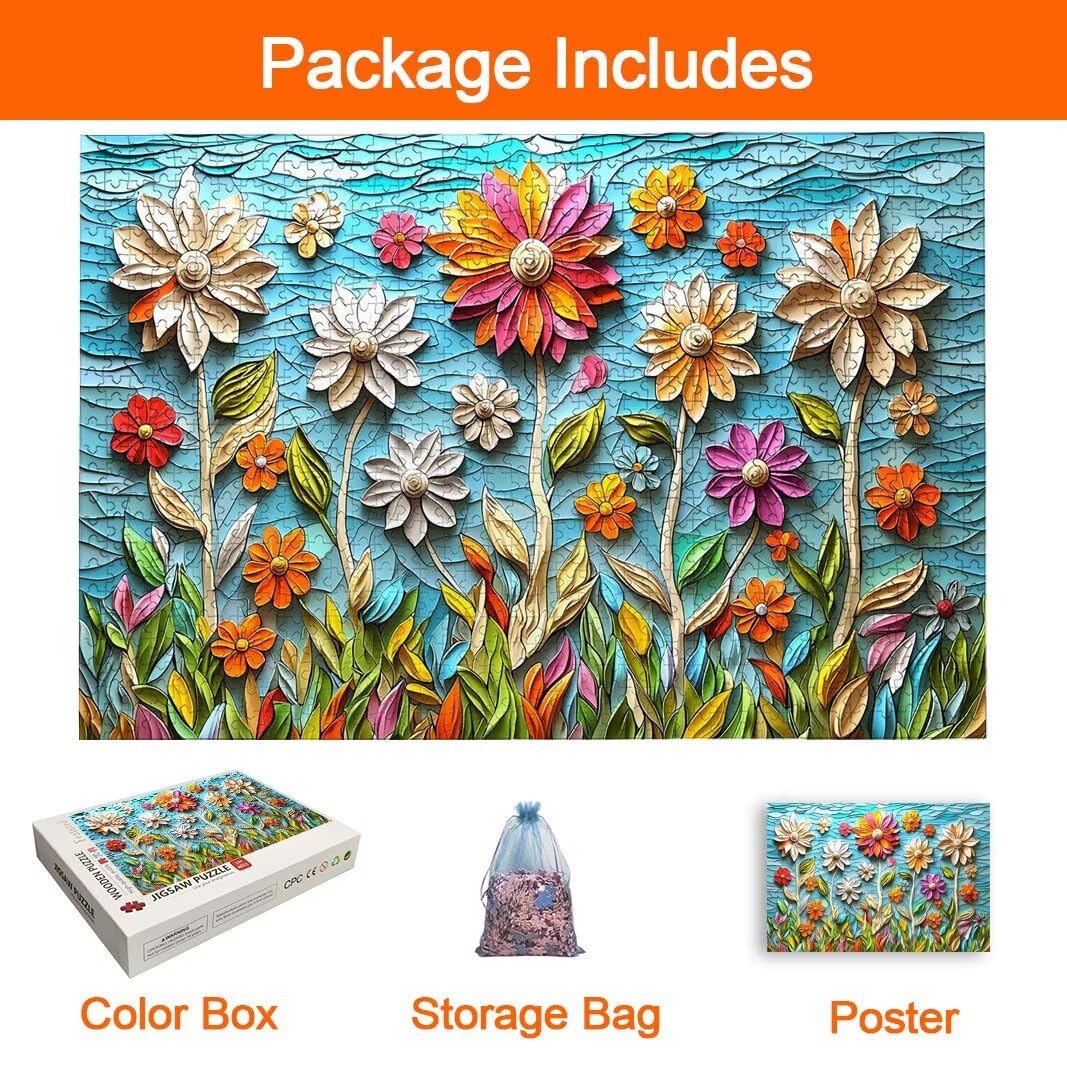 Puzzle Flor, Puzzle 5000 Piezas, Rompecabezas, Regalo Mujer, Decor -8398