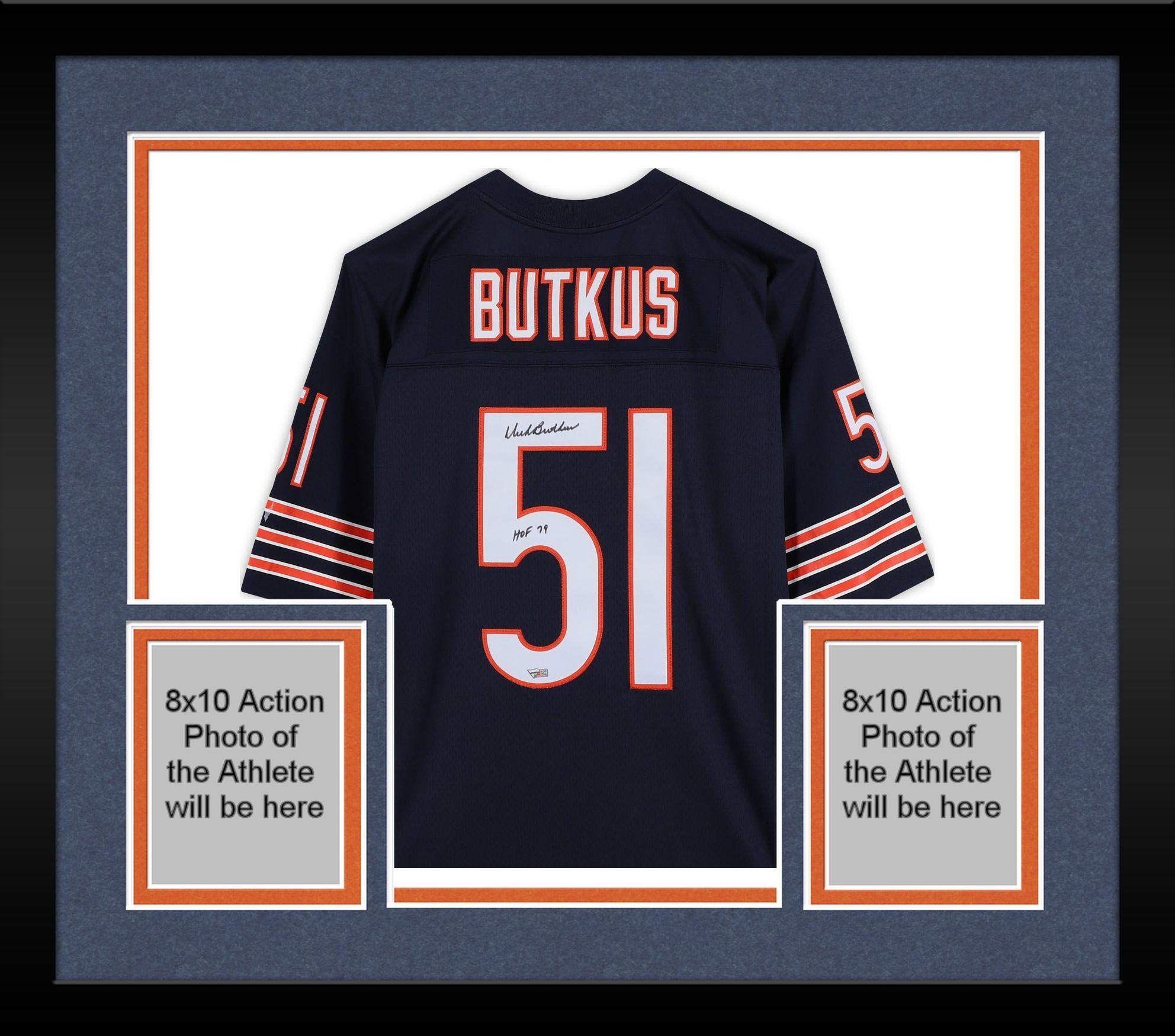 Framed Dick Butkus Chicago Bears 