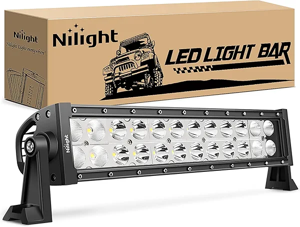 Nilight - NI01C-72W 13.5" 72w LED Work Light Spot Led Light Bar Off Road Driving Fog Lamp 4x4 Off Road ATV SUV Jeep