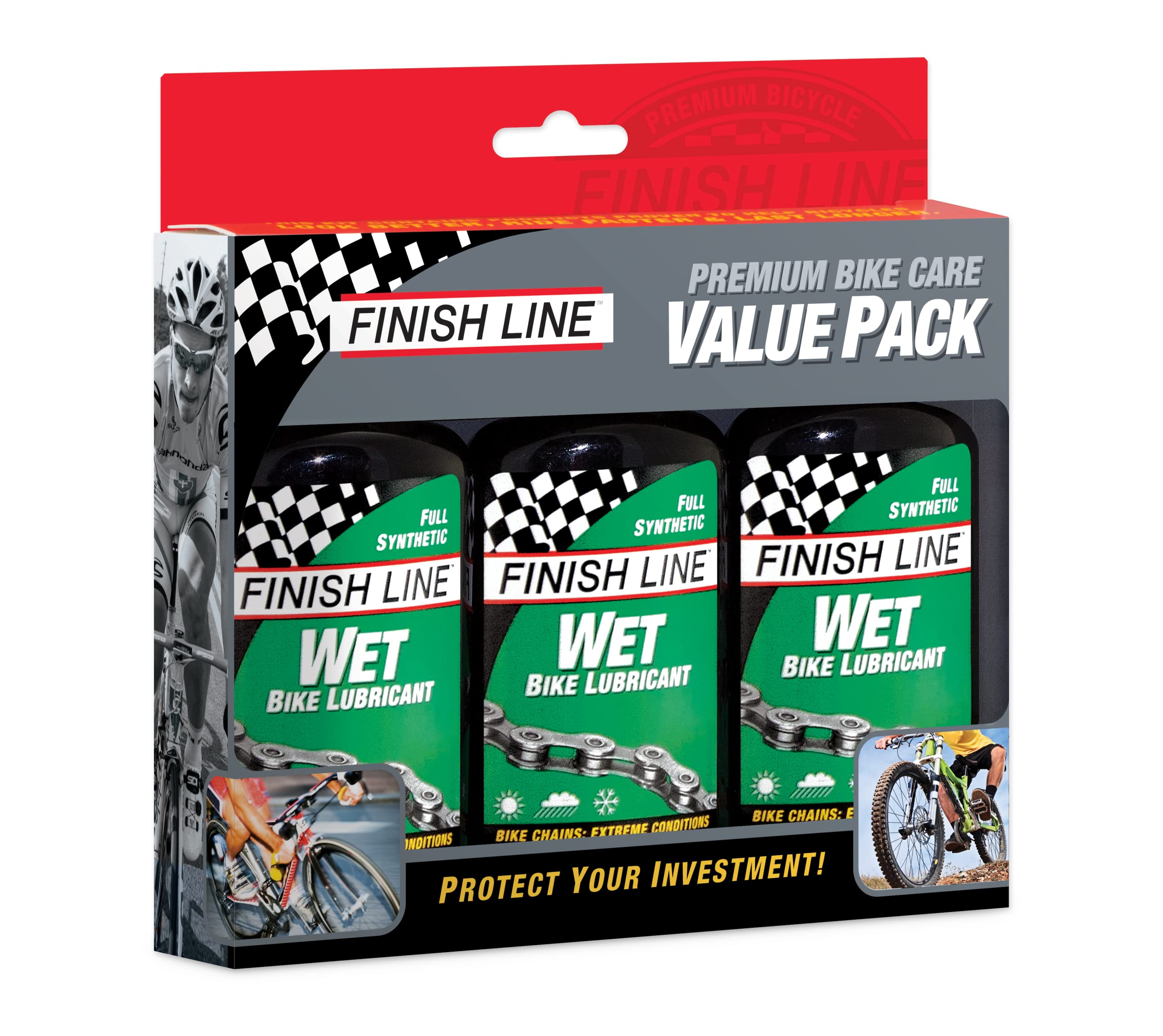 Finish Line Cross Country Wet Lube (Pack of 3), 4-Ounce