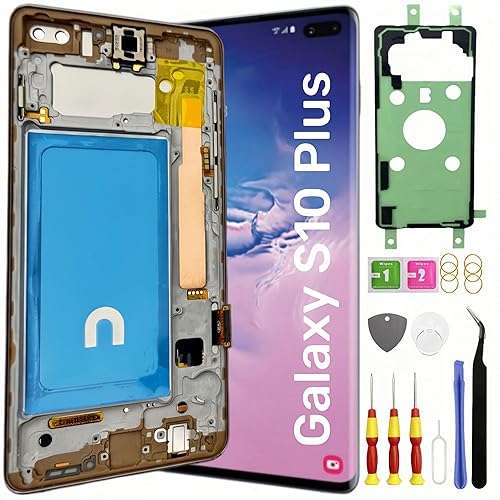 Miniatura 7 de LNONLS Conjunto de pantalla LCD de repuesto para Samsung Galaxy S10 Plus OLED Touch Digittizer pantalla con marco S10+ 6.4" G975U G975FD G975A todos