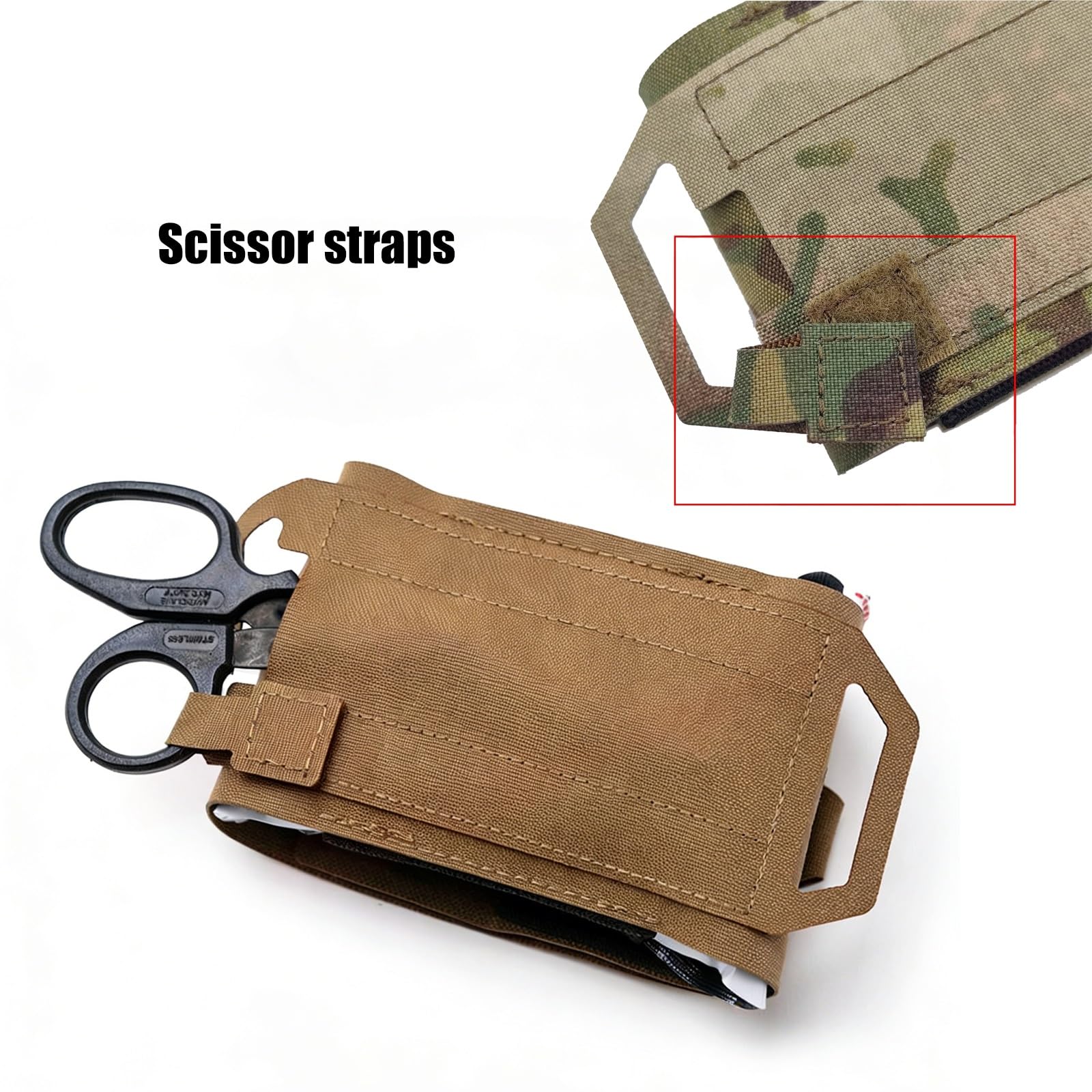 Botiquín Médico Táctico, Botiquín Médico Desmontable IFAK MOLLE Quick Pick de Doble Capa, Airsoft Deportes Al Aire Libre y Caza