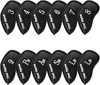 Vista 7 de CRAFTSMAN GOLF 12 piezas o 1 pieza de fundas protectoras de cuero sintético para cabezas de palos de golf, compatibles con todas las marcas